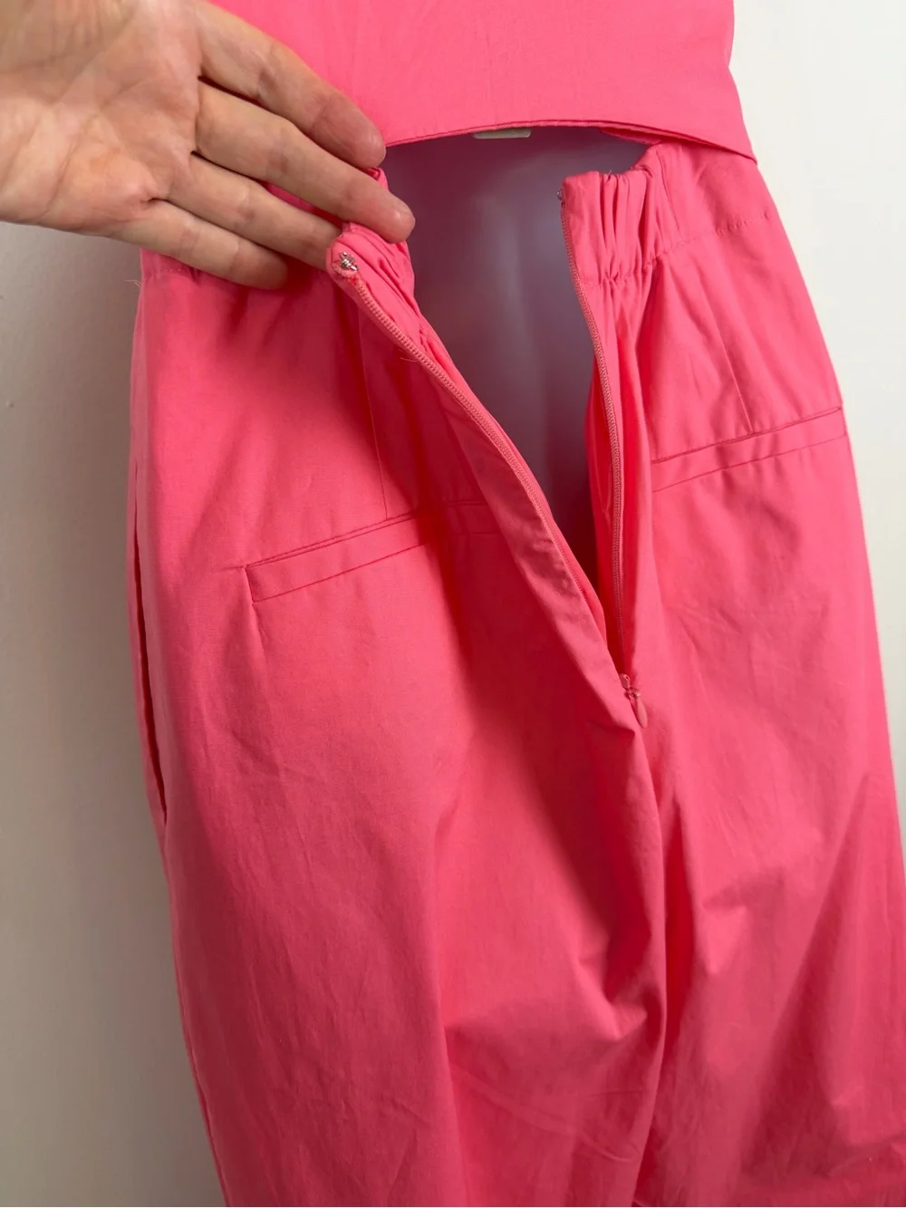 NWT J. Crew Wrap-Tie Jumpsuit in Stretch Poplin Bright Coral Size 4